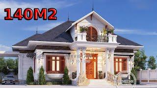[140m2 - 1.1 tỷ đồng] Mẫu nhà 1 tầng có gác lửng SIÊU ĐẸP - LV 11012 | LUXVIET