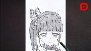 How to draw Kanao Tsuyuri || Demon Slayer || Easy anime drawing || Easy drawing for beginners