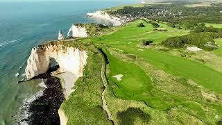 Golf d'Etretat  - drone aerial video  - overview