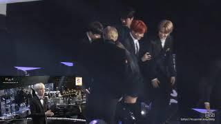 BTS reaction to SUGA & SURAN winning hot trend award @ Melon Music Award 2017