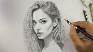 Make a Portrait Drawing Look Like Real