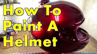 How To Paint A Helmet Step By Step / ALLKANDY WET WET PLUS / Merlot Red Kandy Painted Helmet