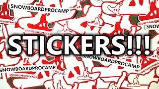 GET SNOWBOARDPROCAMP STICKERS!