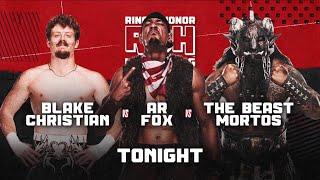 The Beast Mortos vs AR Fox vs Blake Christian ROH HonorClub Apr 25 2024