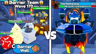 NEW BARRIER TEAM  vs ENDLESS MODE BOSS  - Roblox Toilet Tower Defense