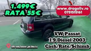 Vw Passat 1.9 Diesel 2003 Preț : 1.499€