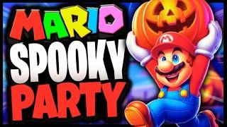  Mario Spooky Party  Halloween Brain Break  Just Dance  Freeze Dance  Mario Run Game