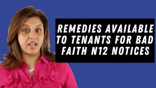 Tenant Rights: Legal Remedies for Landlord Bad Faith N12 Notices