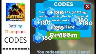 NEW Batting Champions MORE CODES! (Roblox)