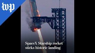 SpaceX Starship rocket sticks historic landing