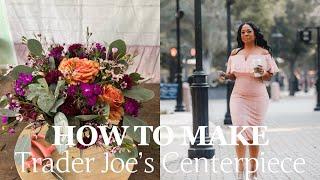 Trader Joe's Wedding Flowers | Floral Foam Centerpiece | How to Make