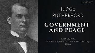 Government & Peace by Judge Rutherford