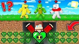 INFINITY BEN 10 HEARTS Speedrunner vs Hunters : JJ vs Mikey in Minecraft Maizen!