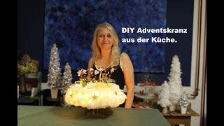 #diezürcherin #diy Adventskranz aus Frischhaltepapier #floristik #floraldesign #dekoration #deutsch