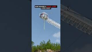 Light work for her #bungeejumping #extremesports #explorecanada #adrenalinejunkie #ontario #toronto