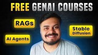 GenAI Free Courses | AI Agents | RAGs | Stable Diffusion | Bonus - Power BI & Object Dectection