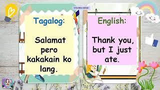 Phrases for Dining or Eating | Tagalog - English Translation| Filipino Phrases @teacherxiexie