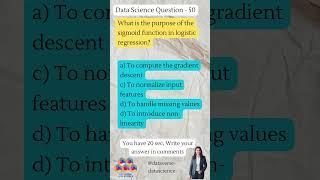 Data Science and Machine Learning quiz - 50 #machinelearning #datascience #artificialintelligence