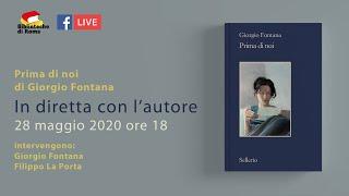 In diretta con l'autore: "Prima di noi" di Giorgio Fontana