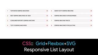 Responsive List Layout with Grid and Flexbox