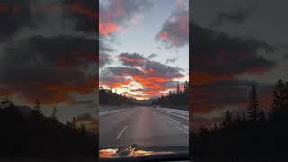 Driving east at sunrise  #sky #wow