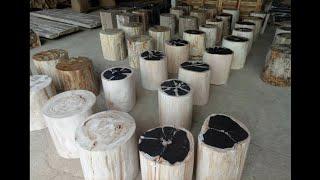 Petrified Wood Accent Tables IndoGemstone Interior Design Ideas