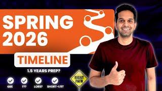 Spring 2026 Timeline EXPLAINED ⌛| MS in USA