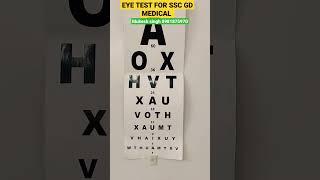 EYE TEST FOR SSC GD MEDICAL #sscgd #sscgd2023 #medical #eyemakeup #shortsvideo #viralvideo #test