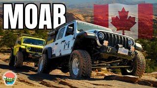 Canadian Jeepers SHOCKED by Moab's DANGEROUS Trails! Hells Revenge Gladiator Ecodiesel, Wrangler 392