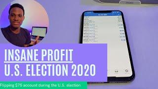 Forex Vlog: Flipping $75 Account During U.S. Election 2020| $12k Profit on huge account