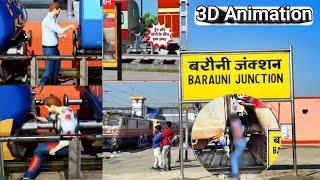 Bihar Train Accident ️| बरौनी जंक्शन में रेलकर्मी की मौत | Baruni Accident In 3D Animation | #news