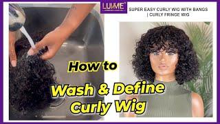 How to Wash & Define Curly Wig丨Straight Out of Box丨LUVME HAIR