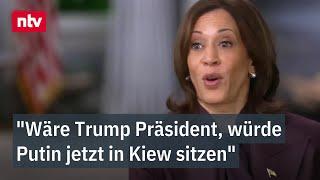 Harris gibt seltenes Interview: "Wäre Trump Präsident, würde Putin jetzt in Kiew sitzen" | ntv