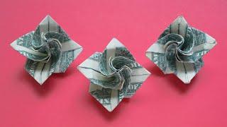My MONEY ROSES | Easy Dollar Origami out of 2 bills | Graduation Decoration | Tutorial by NProkuda