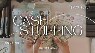 Cash Stuffing | Sep No. 4 | 2024 | $979 | Biweekly Paycheck | Finished My First Savings Challenge!