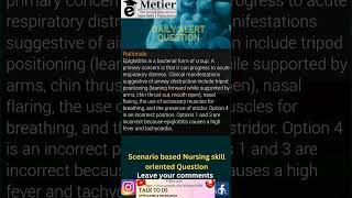 Daily alert skill oriented scenario based questions - Epiglottis and position.