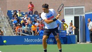 Perfect Roger Federer Slice Backhand Slow Motion