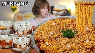 ASMR 밥 먹고 간식으로 봉구스밥버거 육개장컵라면 먹방 JUMBO Rice buger ramen kimchi DESERT MUKBANG