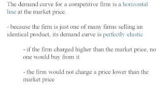 Econ - Perfect Competition - Revenue and Demand