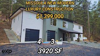 Missoula Real Estate | $1.4M Custom NEW Home Tour | Panoramic Missoula Valley Views