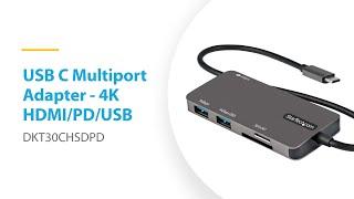 4K USB C Multiport Adapter - DKT30CHSDPD | StarTech.com