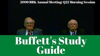 Warren Buffett: Here's How To Learn About Moats (2000 Q22 am)