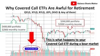 Why Covered Call ETFs Are Awful For Retirement Income - QYLD, RYLD, XYLD, JEPI, DIVO Never Buy Them!