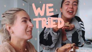 WE TRIED TO MAKE VEGAN S'MORE TACOS | ooooop | Sophia and Cinzia
