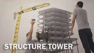 TOWER STRUCTURE MODEL -HOW TO MAKE THE FOUNDATIONS OF A BUILDING