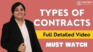 TYPES OF CONTRACTS | Explained | Legal Bites Academy