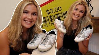 I FOUND GOLDEN GOOSE AT THE TJMaxx YELLOW TAG SALE?! HUGE LUXURY Yellow Tag Sale Haul + MORNING VLOG