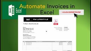 Automate Invoices with Excel (1-click PDF)