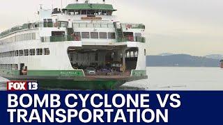 Bomb cyclone to test transportation officials by land and sea | FOX 13 Seattle