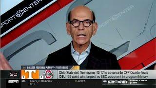 GET UP | Paul Finebaum reacts to Ohio State romps over Tennessee 42-17, advances CFP quarterfinals